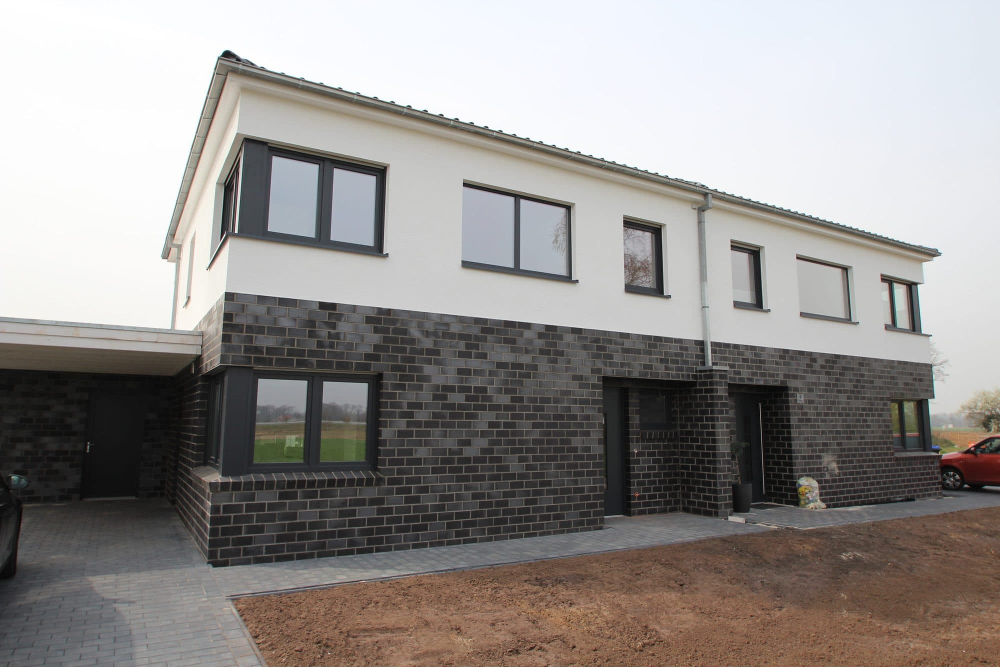 Modernes Doppelhaus in Neuenhaus – Ansicht